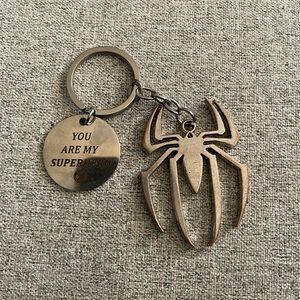 Spider Keychain with Superhero Tag